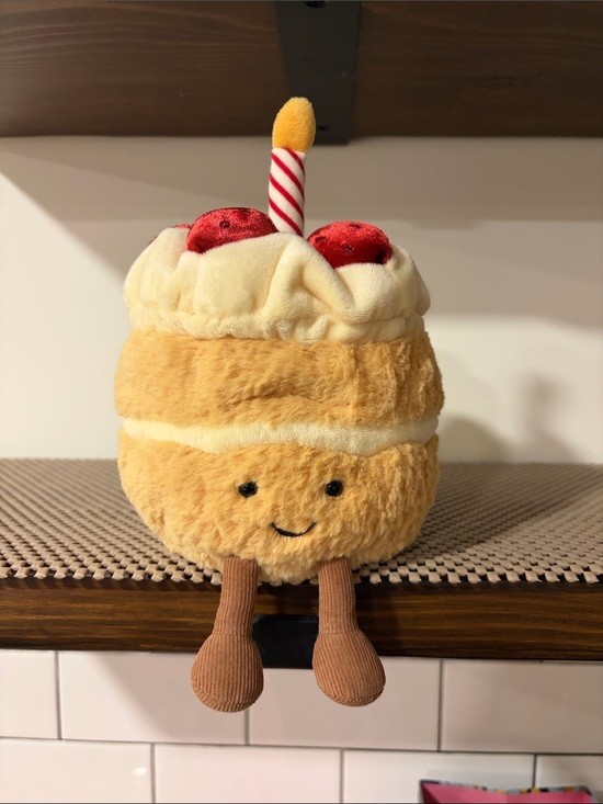 Jellycat Other - Jellycat Amuseables Plush Birthday Cake Character Plush - Yellow, Red